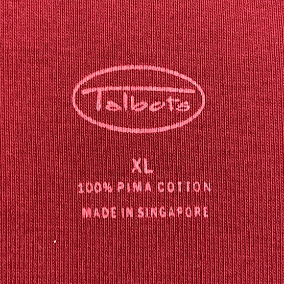 💫 Talbots 100% Pima Cotton Red Long Sleeve Top Size XL - Picture 6 of 11